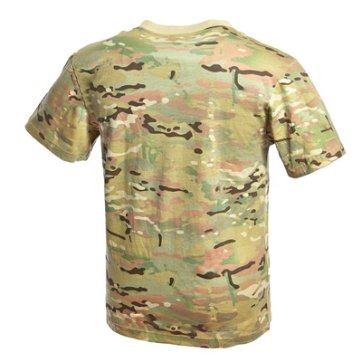 100%の綿の軍の軍隊のTシャツの耐久のカムフラージュの戦闘