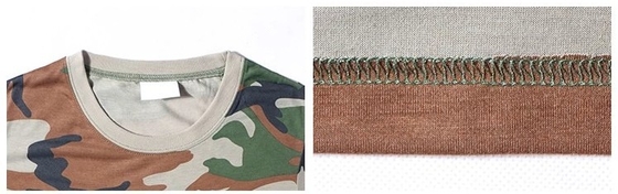 100%の綿の軍の戦術的な摩耗のRipstopカーモの軍隊のTシャツ