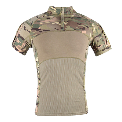 カエルTシャツ 短袖 野外スポーツ キャンプ 戦術Tシャツ 短袖 腕にポケット