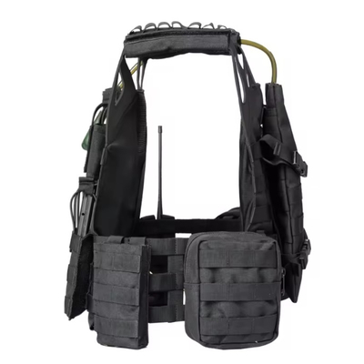 タクティコ 黒い革 肩こり モール ポケット プレート キャリア 訓練 ウォーターバッグ付き戦術背心