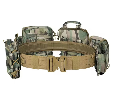 Equipo Tactico 調節可能なモールバッグ 6 枚セット ポリエステル カモフラージュ 戦術腰帯 磁気袋付き
