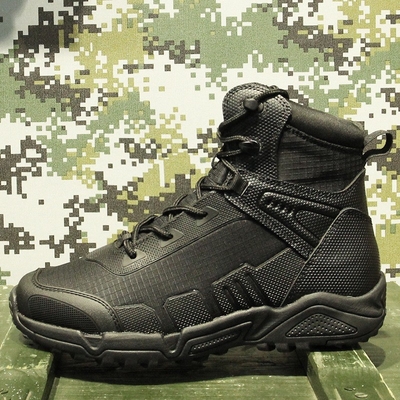 男性用軍用靴と戦術靴,CoolMax戦術戦闘耐久性革ワークユーティリティ 屋外ハイキング 攻撃ブー