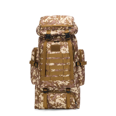 80L 大容量 防水 カムフラージュ ハイキング バックパック レジャー 戦術 バックパック 屋外 スポーツ 歩行 旅行 バックパック