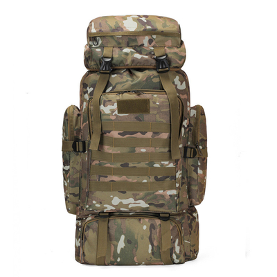 80L 大容量 防水 カムフラージュ ハイキング バックパック レジャー 戦術 バックパック 屋外 スポーツ 歩行 旅行 バックパック