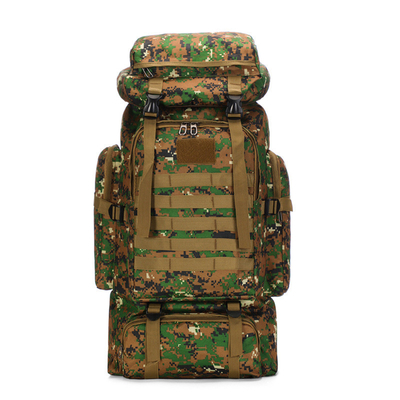 80L 大容量 防水 カムフラージュ ハイキング バックパック レジャー 戦術 バックパック 屋外 スポーツ 歩行 旅行 バックパック