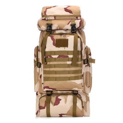 80L 大容量 防水 カムフラージュ ハイキング バックパック レジャー 戦術 バックパック 屋外 スポーツ 歩行 旅行 バックパック
