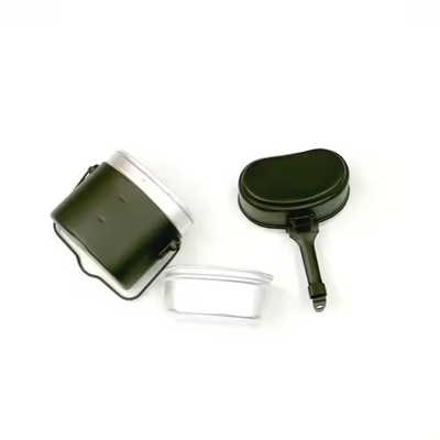 戦術食堂 オリーブ緑色 アルミケトル 3点 ランチボックス 戦術屋外用品